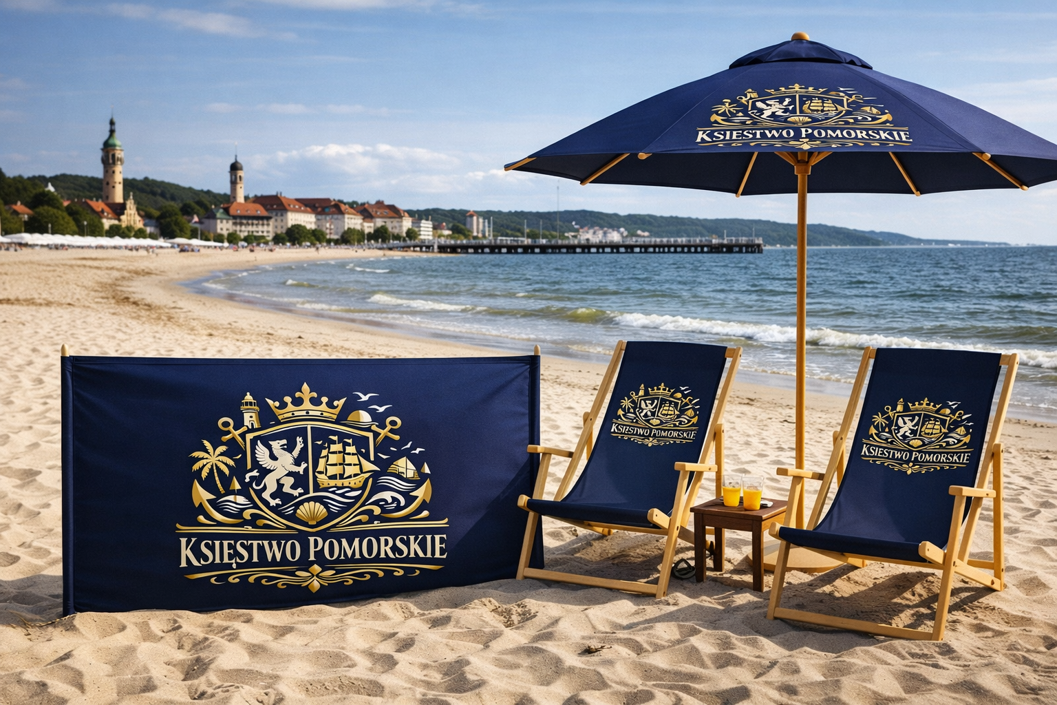 Zestaw plażowy pod marką Księstwo Pomorskie